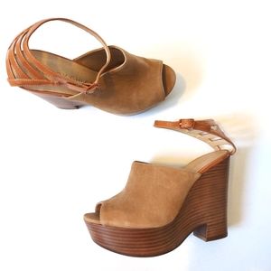 See by Chloe Ankle Strap Peep-toe Platform Wedge Sandal